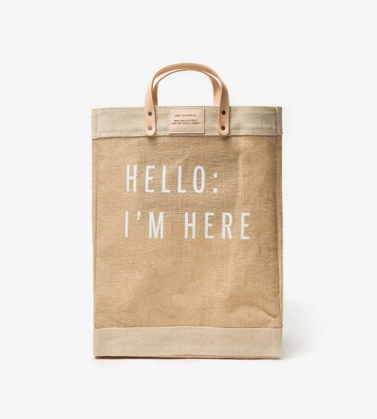 Hello I’m Here Market Bag